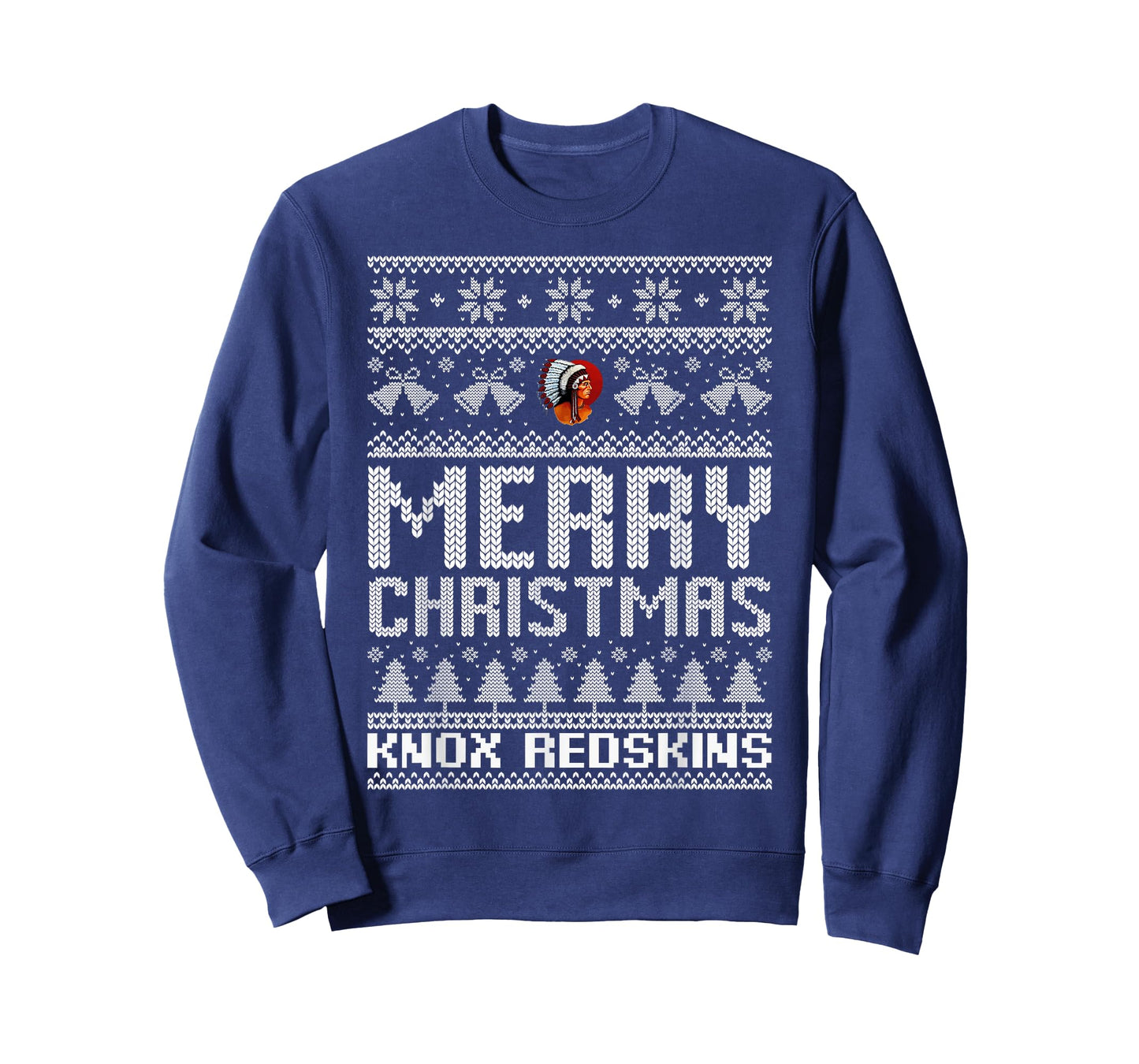 Knox Redskins Logo Merry Christmas Ugly Sweater HS T-Shirt