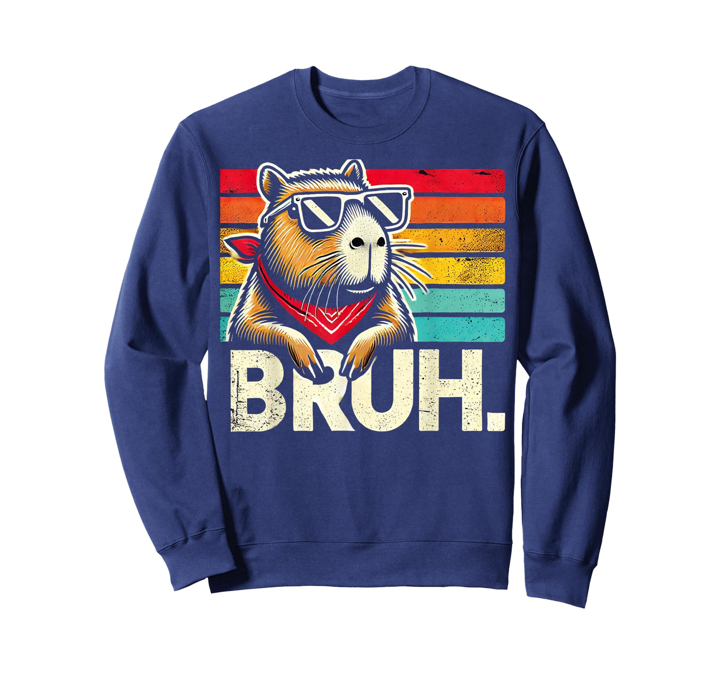 Gaming Capybara Bruh Retro Vintage Funny BRUH Kids Boys Girl T-Shirt