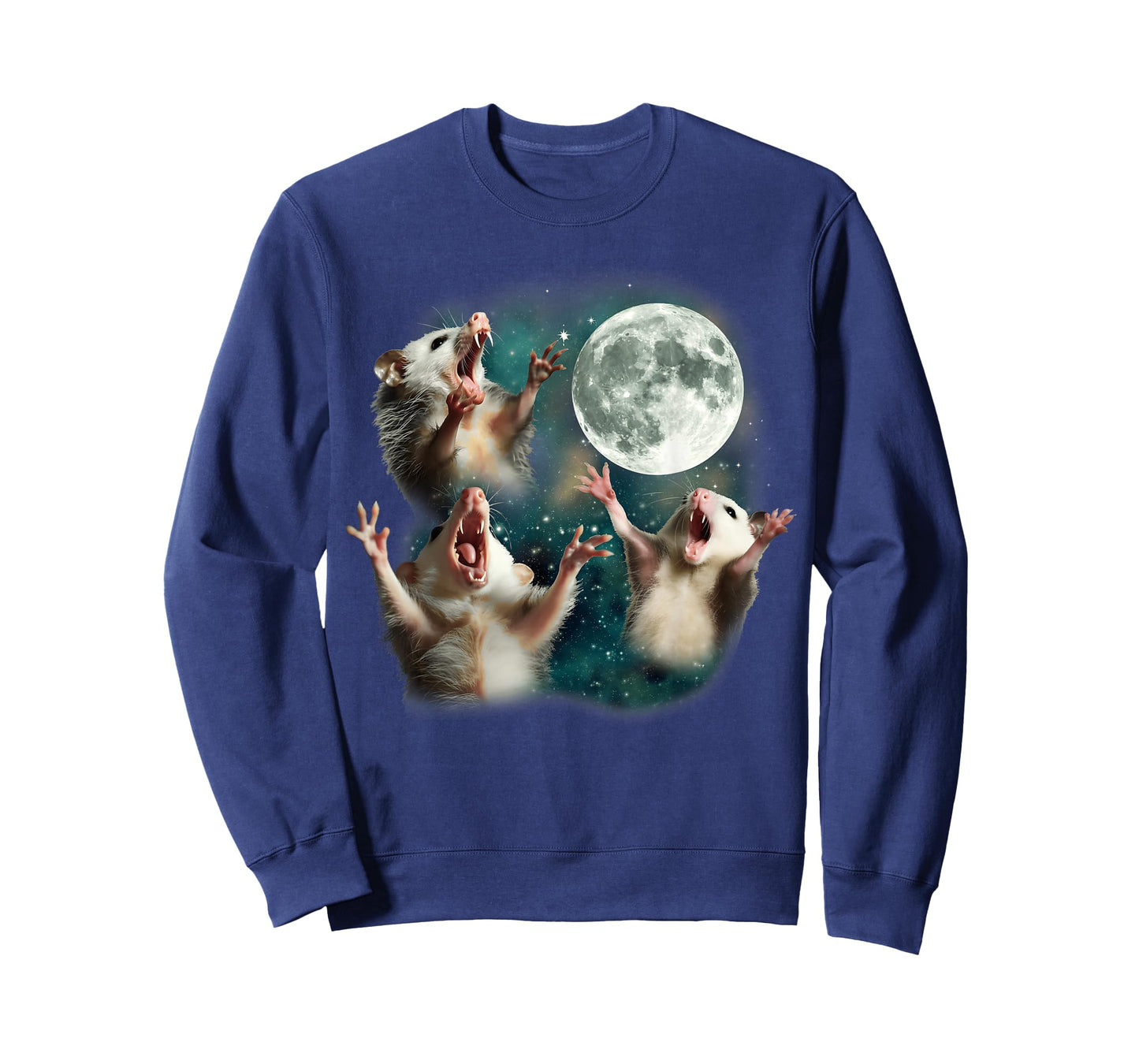 Three Possum Moon | 3 Opossum Funny Weird Cursed Meme T-Shirt