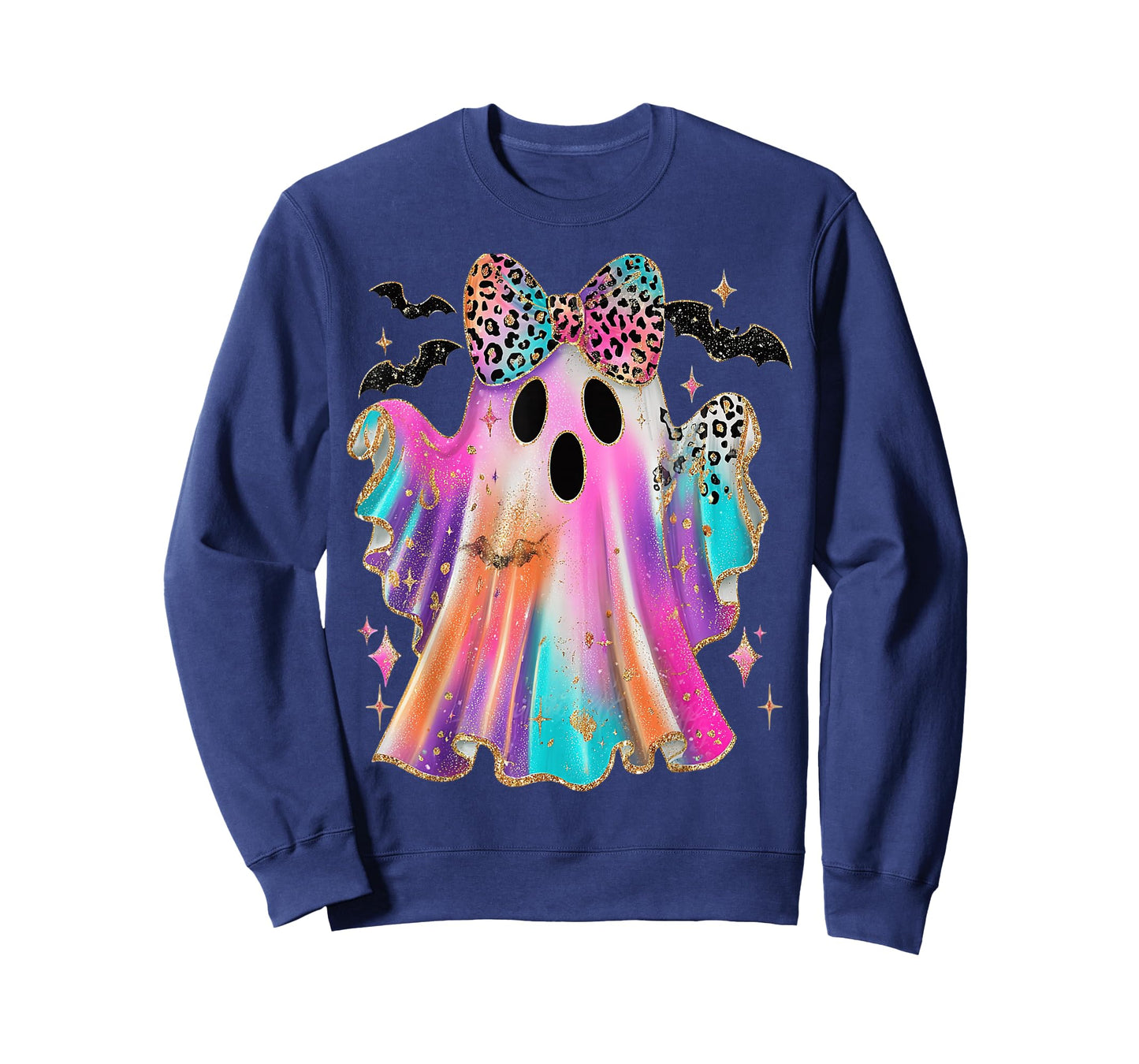 Leopard Coquette Ghost Halloween Spooky Season Fall Autumn T-Shirt