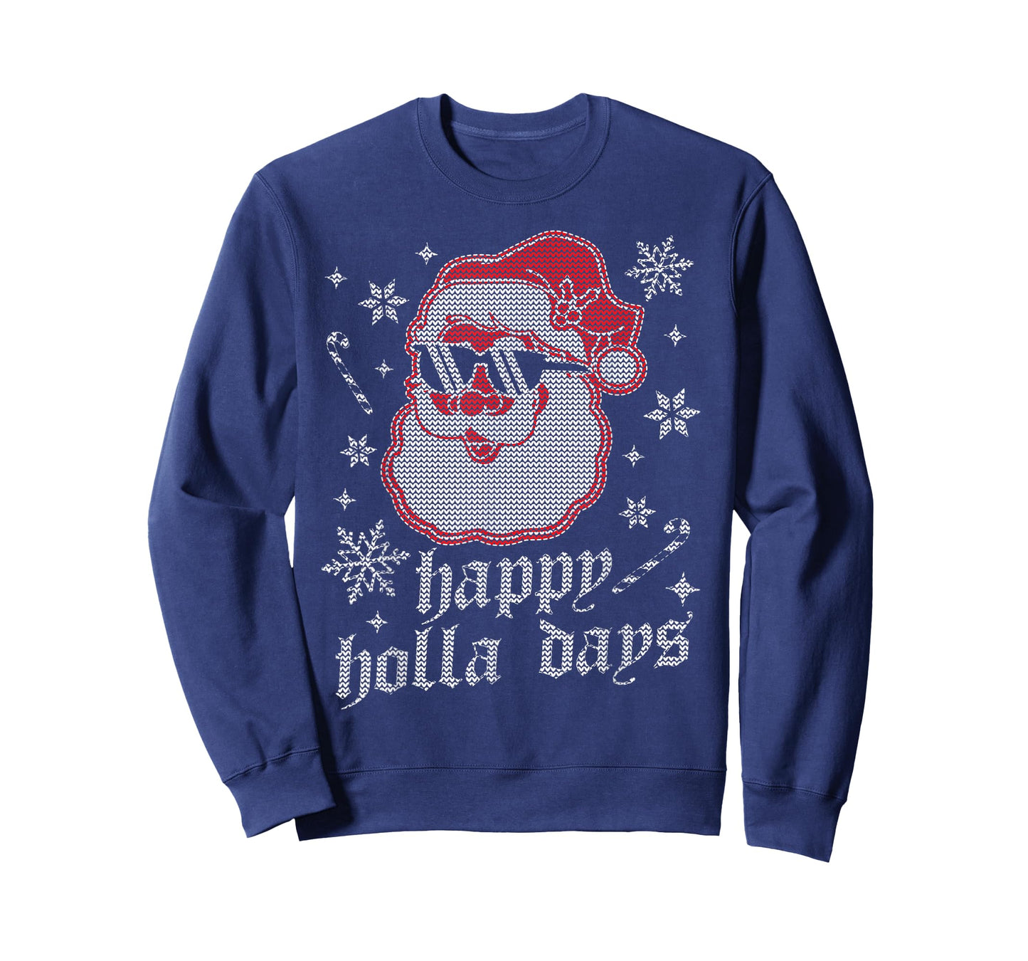 Happy Holla Days - Christmas Santa Claus - Ugly Christmas T-Shirt