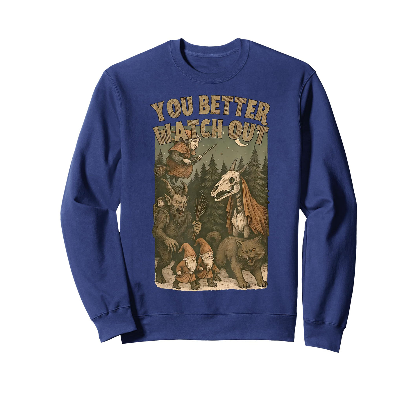 Krampus Dark Christmas Horror Vintage You Better Watch Out T-Shirt