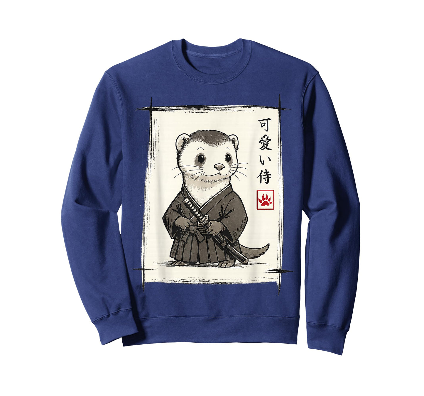 Samurai Ferret Japanese Art Anime Funny Gifts Men Women Kid T-Shirt
