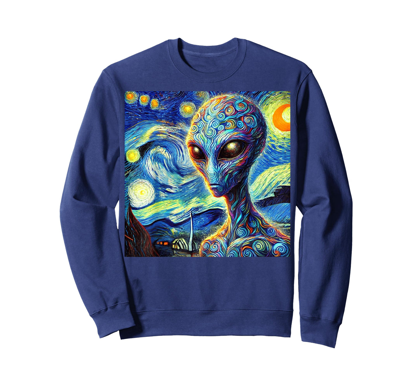 Aliens UFO Van Gogh Art T-Shirt