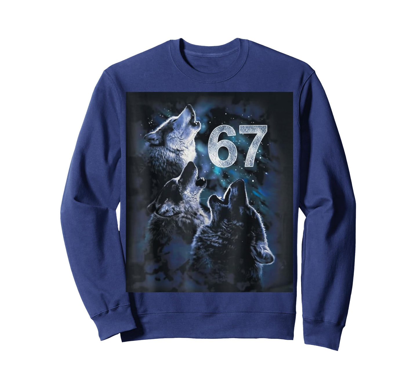 Wolf Howling at The Moon 67 T-Shirt 6 7 Halloween 67 Wolf 67 T-Shirt