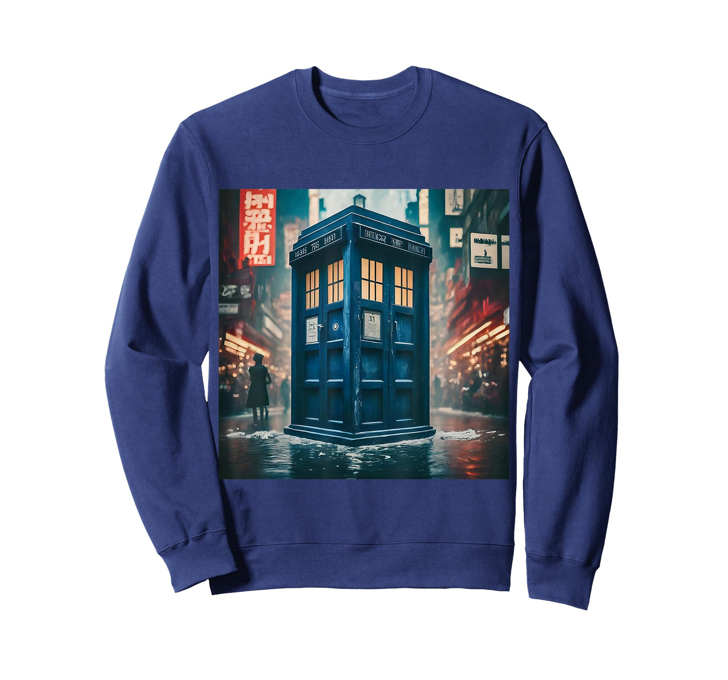 Triweekt ath Tardis in Japan T-Shirt, Small, Black
