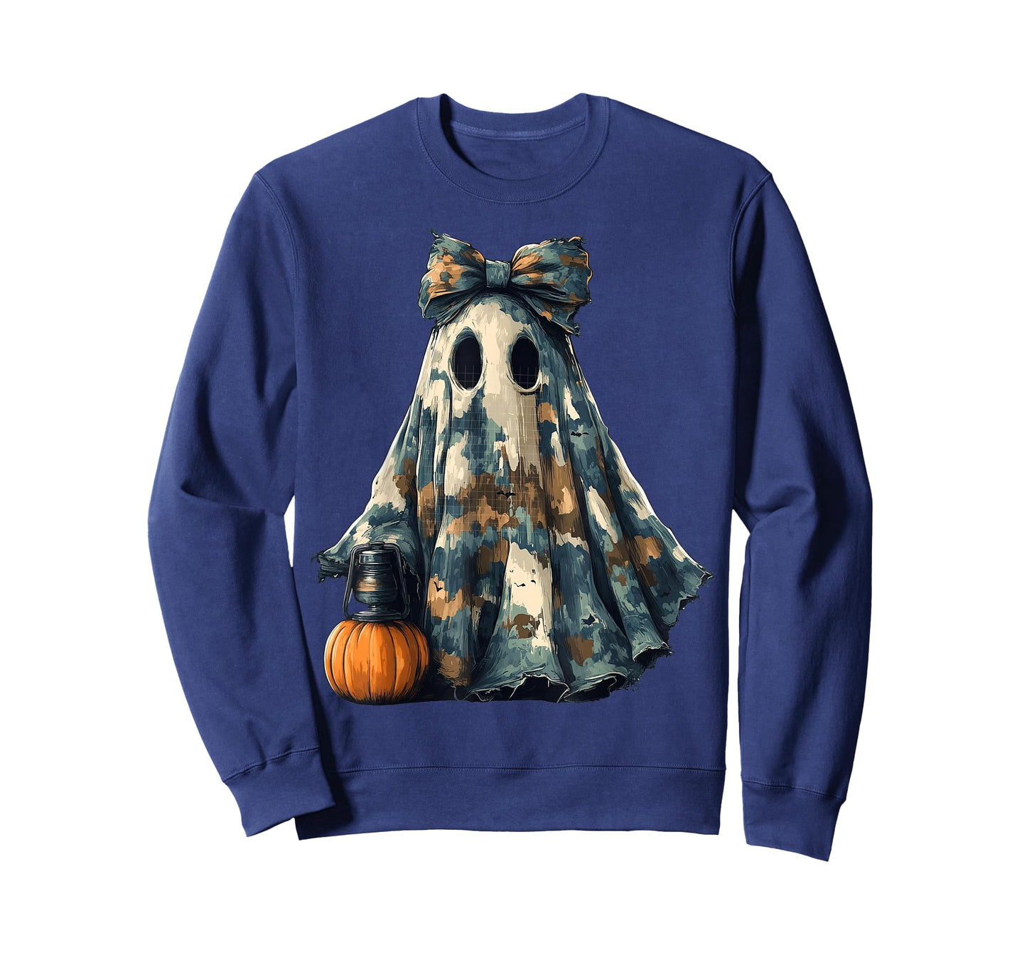Camouflage Ghost Cute Spooky with Bow for Kids T-Shirt