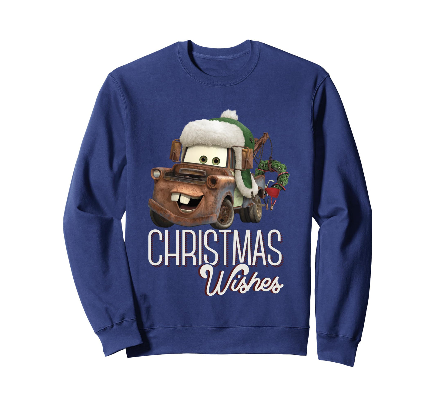 Disney Pixar Cars Tow Mater Christmas Wishes Portrait Long Sleeve T-Shirt