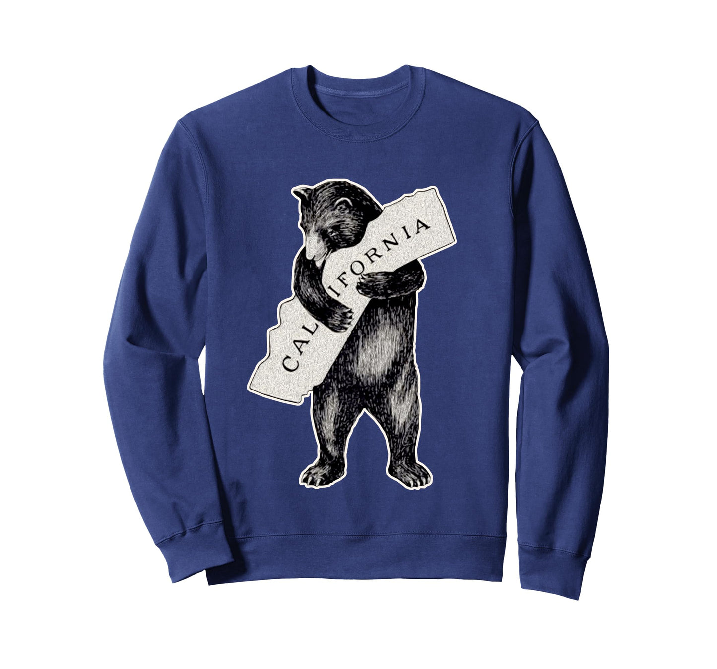 Bear Hug I Love California Shirt Art-Retro Vintage Cali Bear Long Sleeve T-Shirt