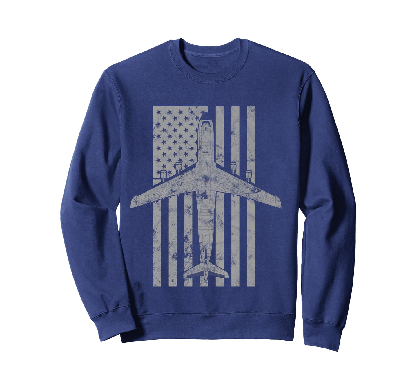 C-5 Galaxy Military Transport Airplane Vintage Flag T-shirt