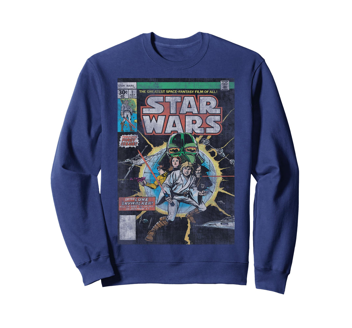 Star Wars Luke Skywalker Vintage Comic Book Cover T-Shirt