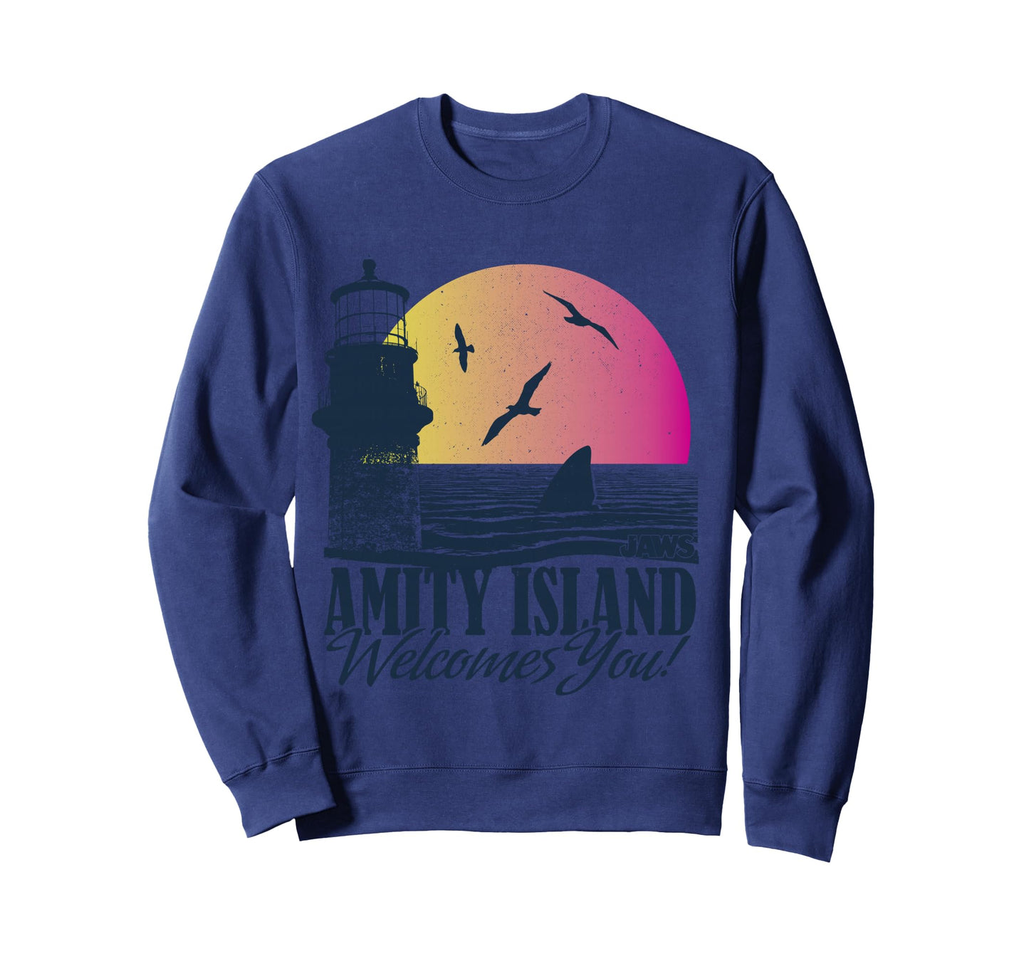 Jaws Amity Island Welcomes You Sunset Long Sleeve T-Shirt
