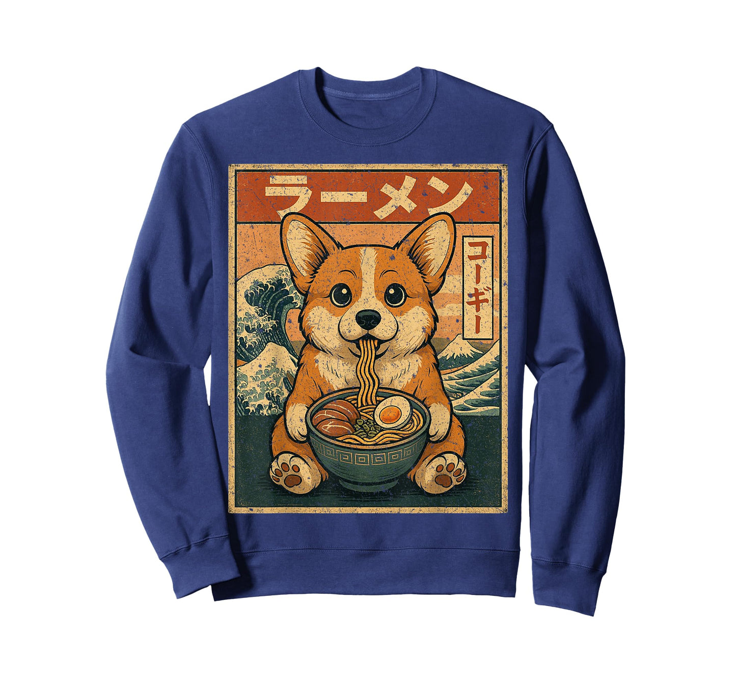 Funny Kawaii Ramen Corgi Japanese Noodles Corgi Eating Ramen T-Shirt