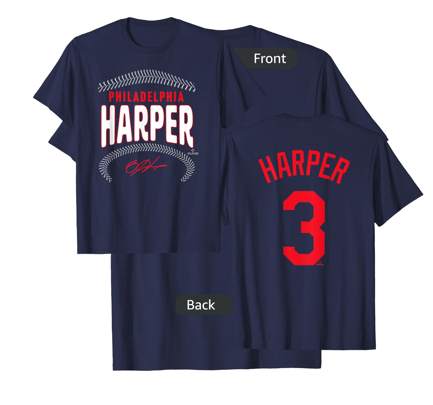 Bryce Harper Philadelphia Name & Number (Front & Back) T-Shirt