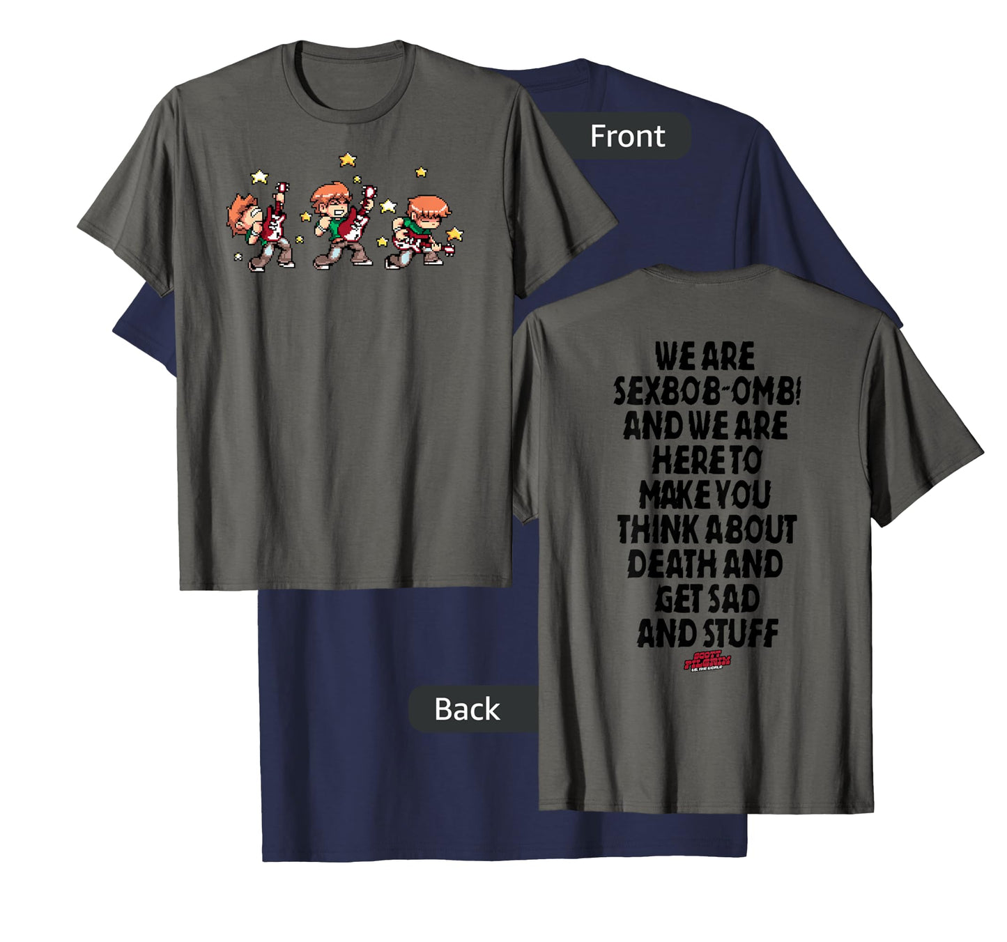 Scott Pilgrim Vs. The World Sexbob-Omb Scott Front & Back T-Shirt
