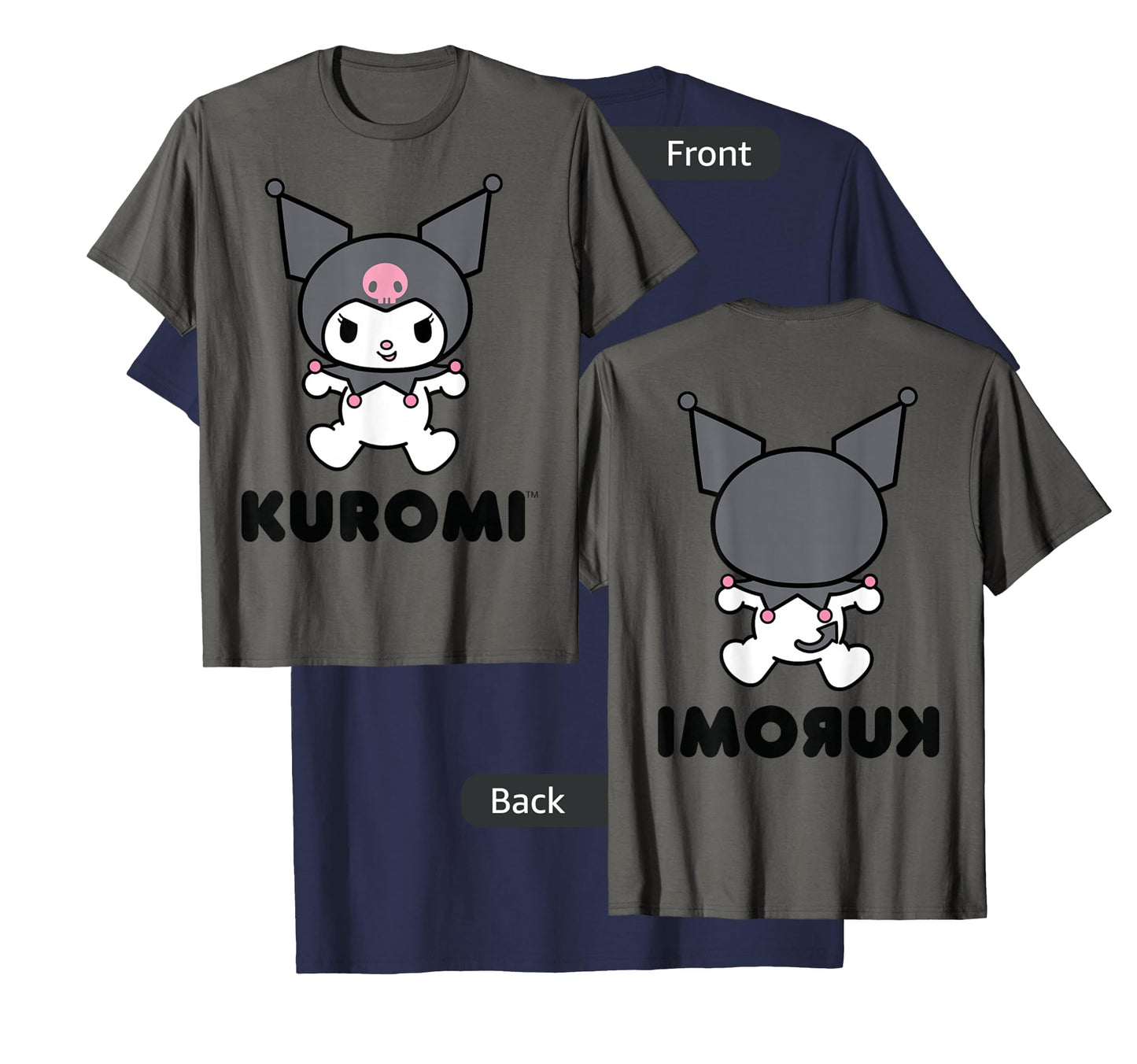 Kuromi Character Front and Back T-Shirt Small