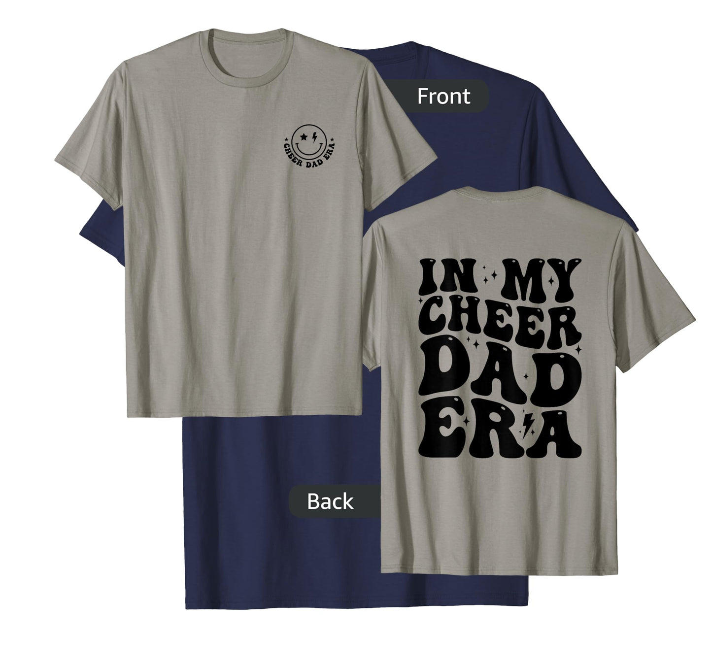 Retro In My Cheer Dad Era Cheerleader Dad (2 Sides) T-Shirt