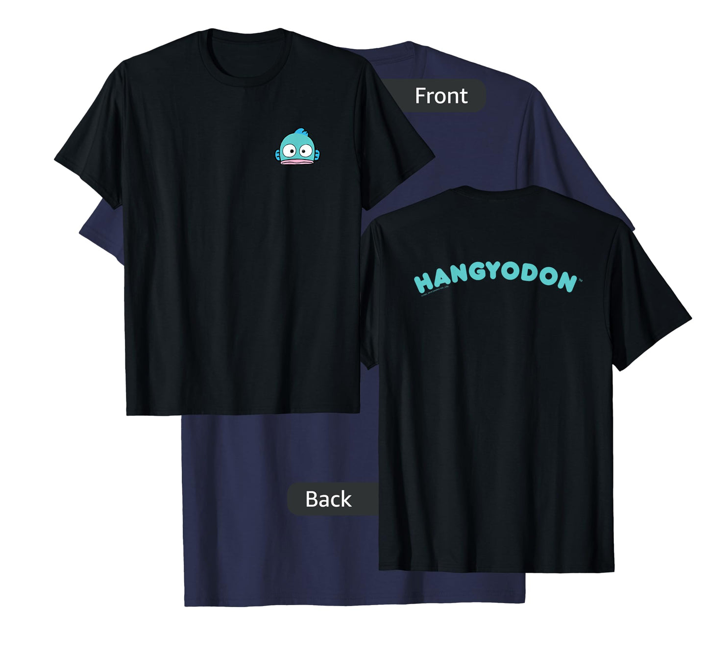 Hangyodon Front and Back Logo Tee Shirt T-Shirt