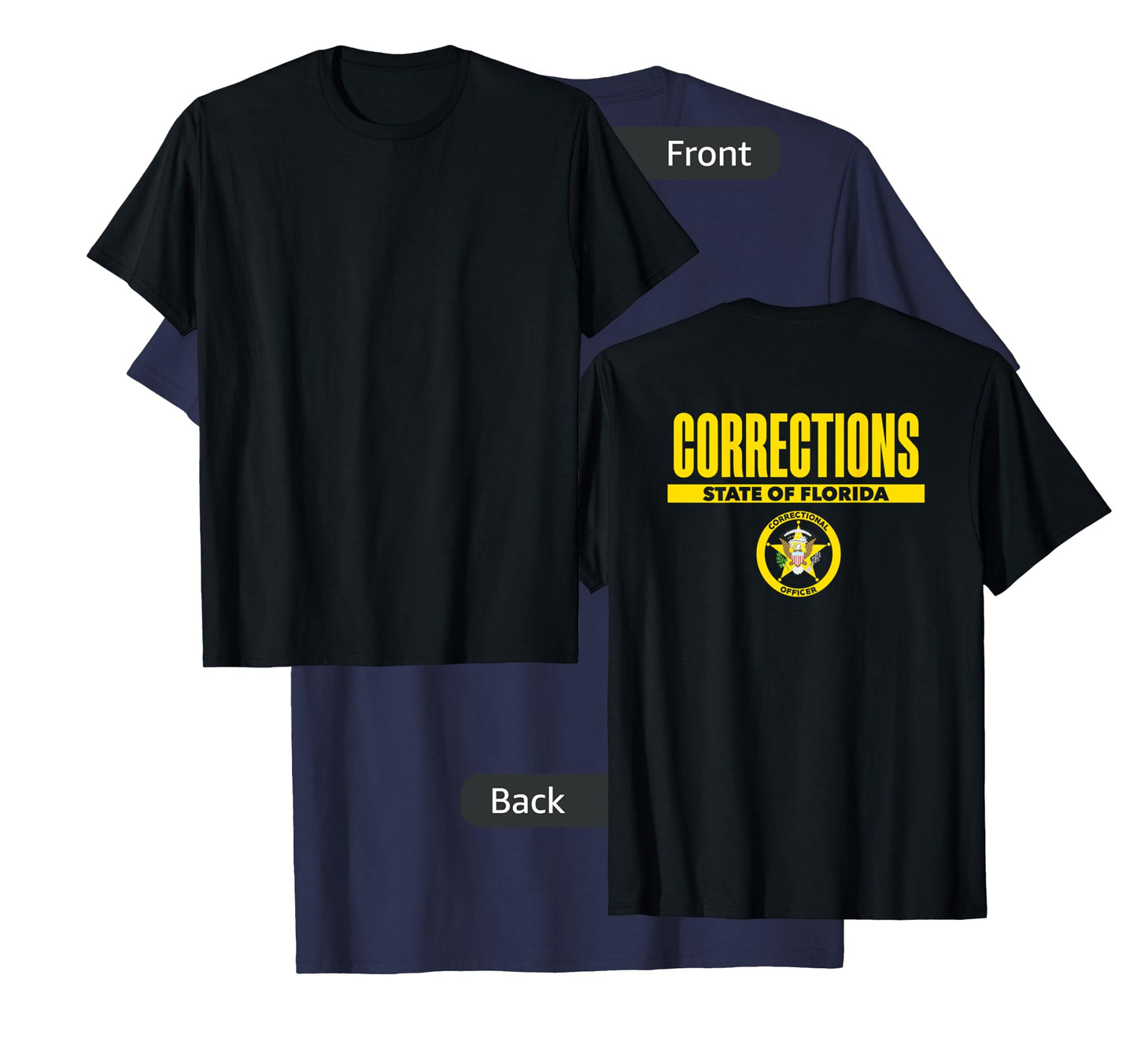 Florida Correctional Officer Thin Gray Line Flag T-Shirt