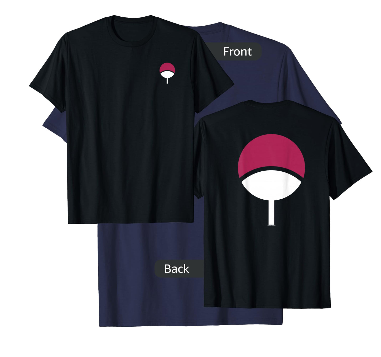 Naruto Shippuden Sasuke Uchiha Icon Front and Back Anime T-Shirt