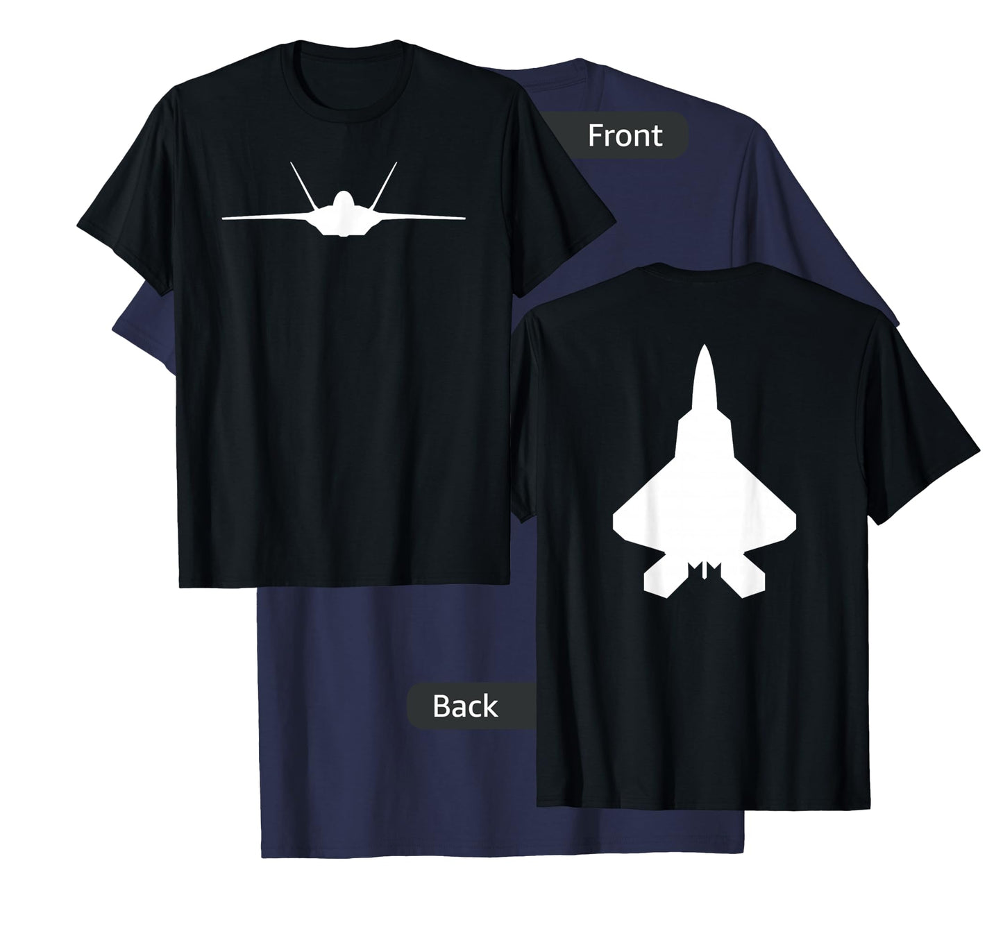 F 22 Raptor Fighter Jet Aircraft Silhouette T-Shirt
