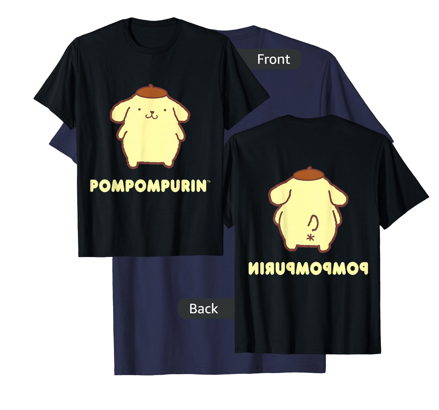 Pompompurin Character Front and Back T-Shirt Small