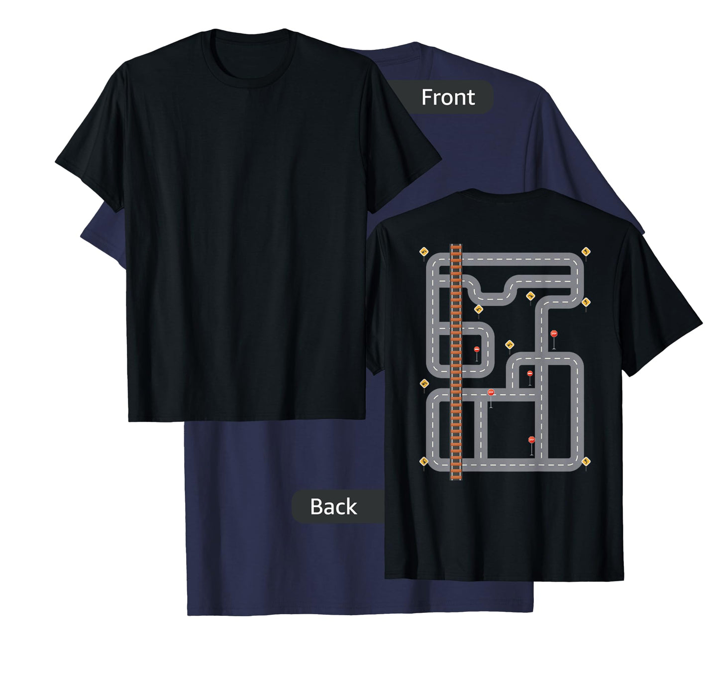 Cool Playmat Race Car Track On Back Dad race car Mat T-Shirt