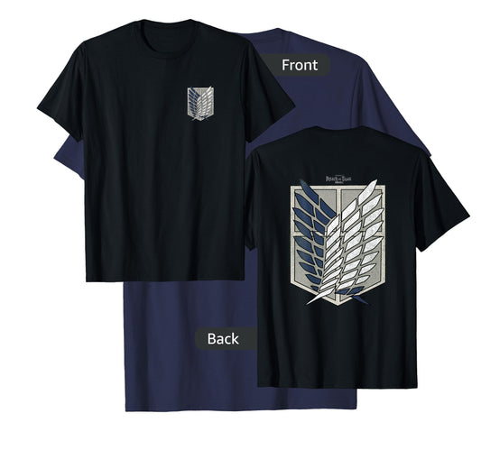 Attack on Titan Season 3 Scout Regiment Emblem Front Back T-Shirt