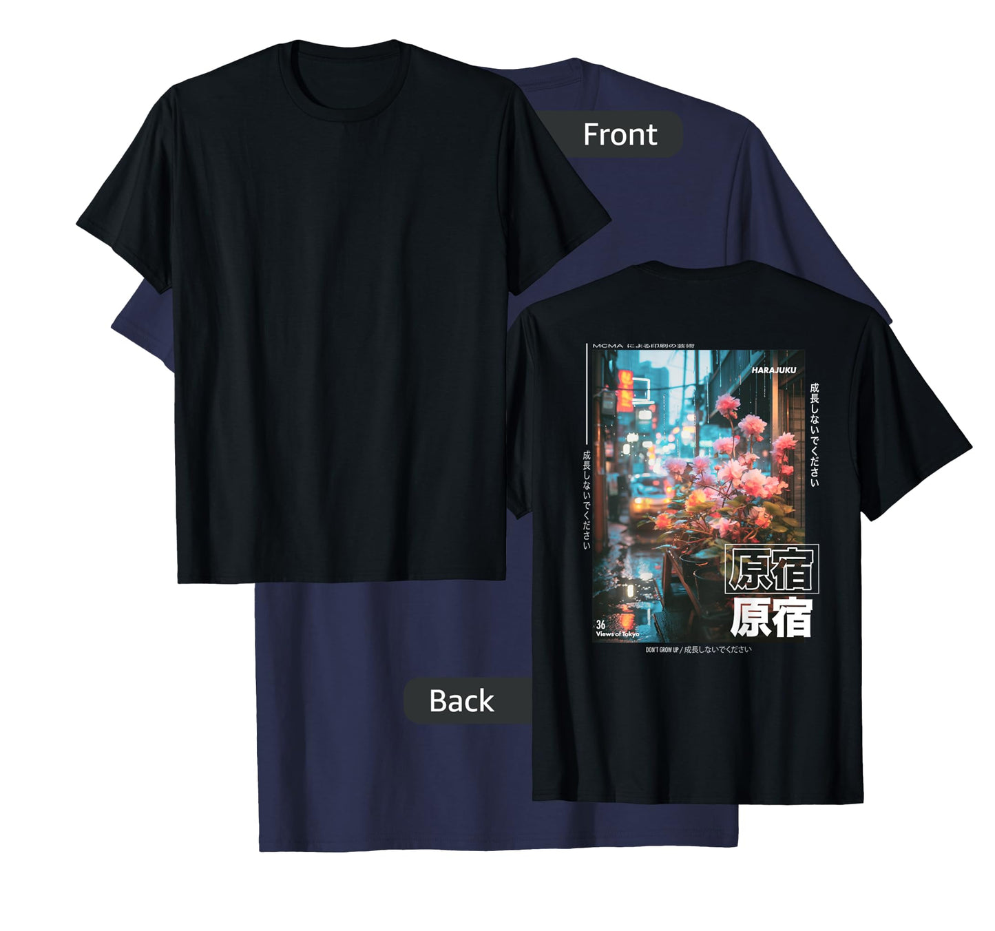 Japanese Streetwear Retro Aesthetic Harajuku BACK PRINT T-Shirt