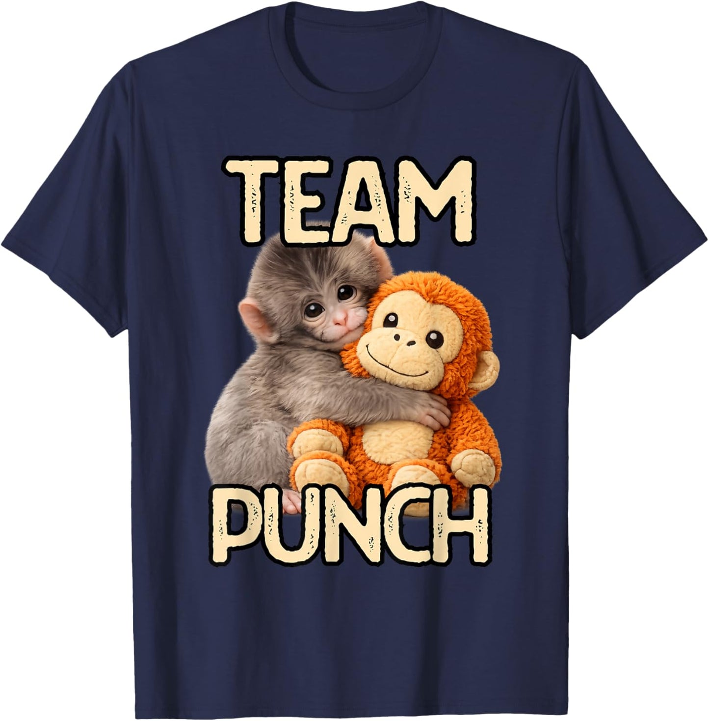 Vintage Retro Team Punch Monkey T-Shirt - T-Shirt | Navy