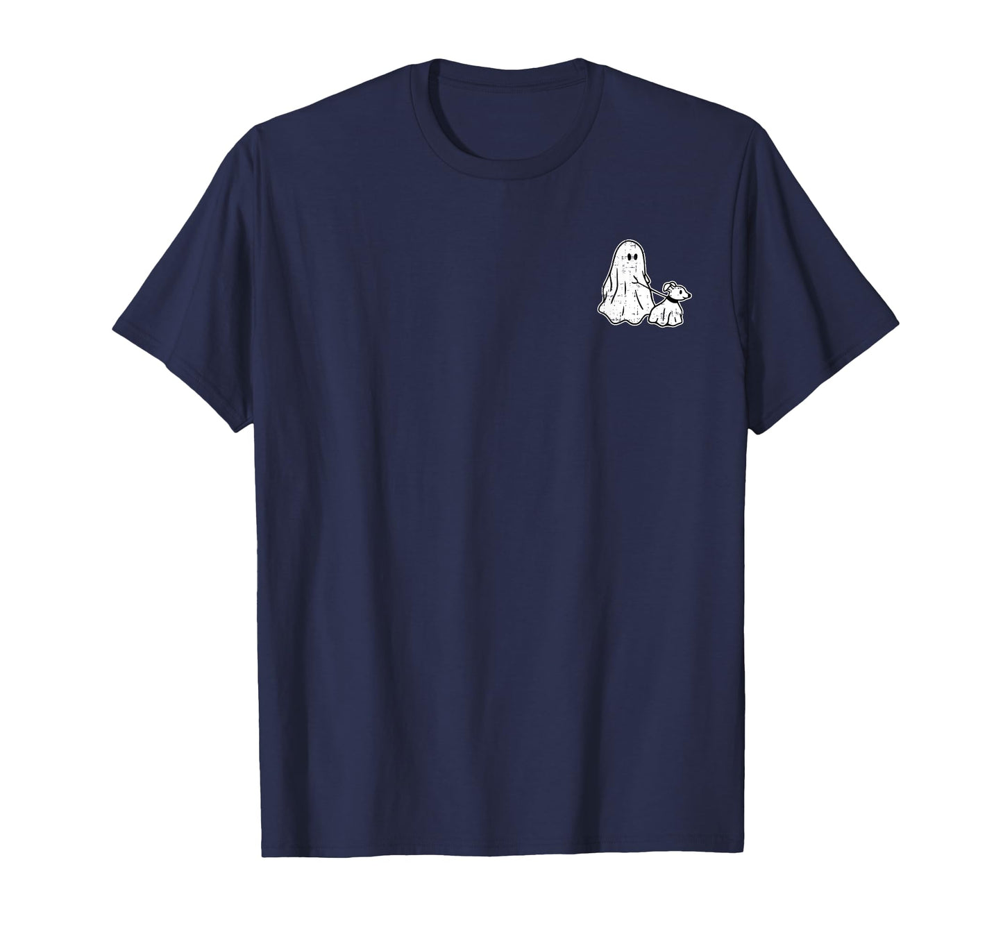 Ghost Holding Puppy Dog Halloween Costume Ghoul Dog Lover Men Women Kids T-Shirt