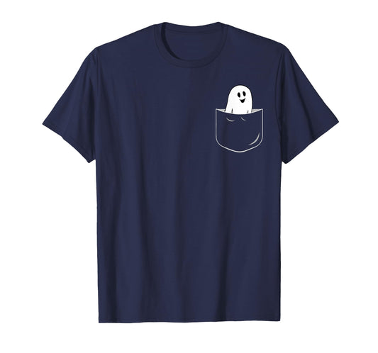 Pocket Cute Little Ghost Boo Halloween Costume T-Shirt