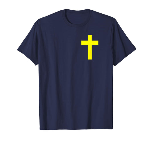Yellow Cross Jesus Christ Christian Messiah God Christianity T-Shirt