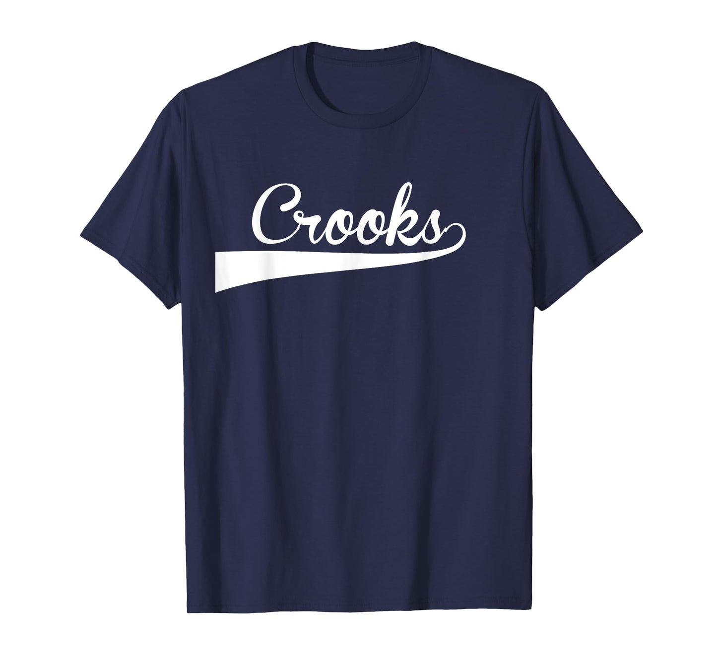 CROOKS Baseball Vintage Retro Font T-Shirt