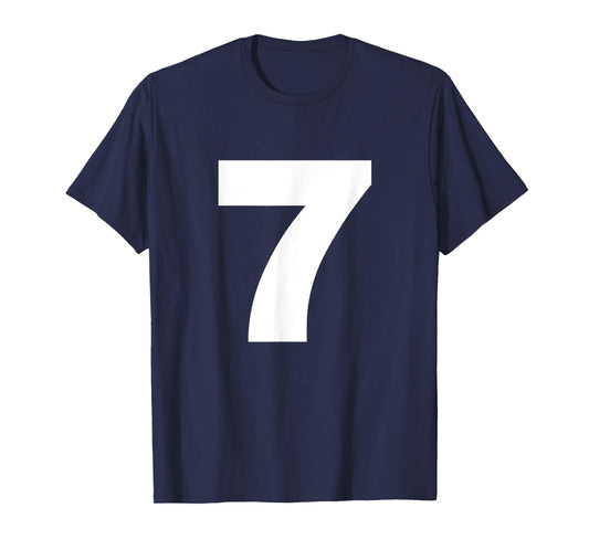 Bold Number Seven 7 - Big Font Symbol Character Figure T-Shirt