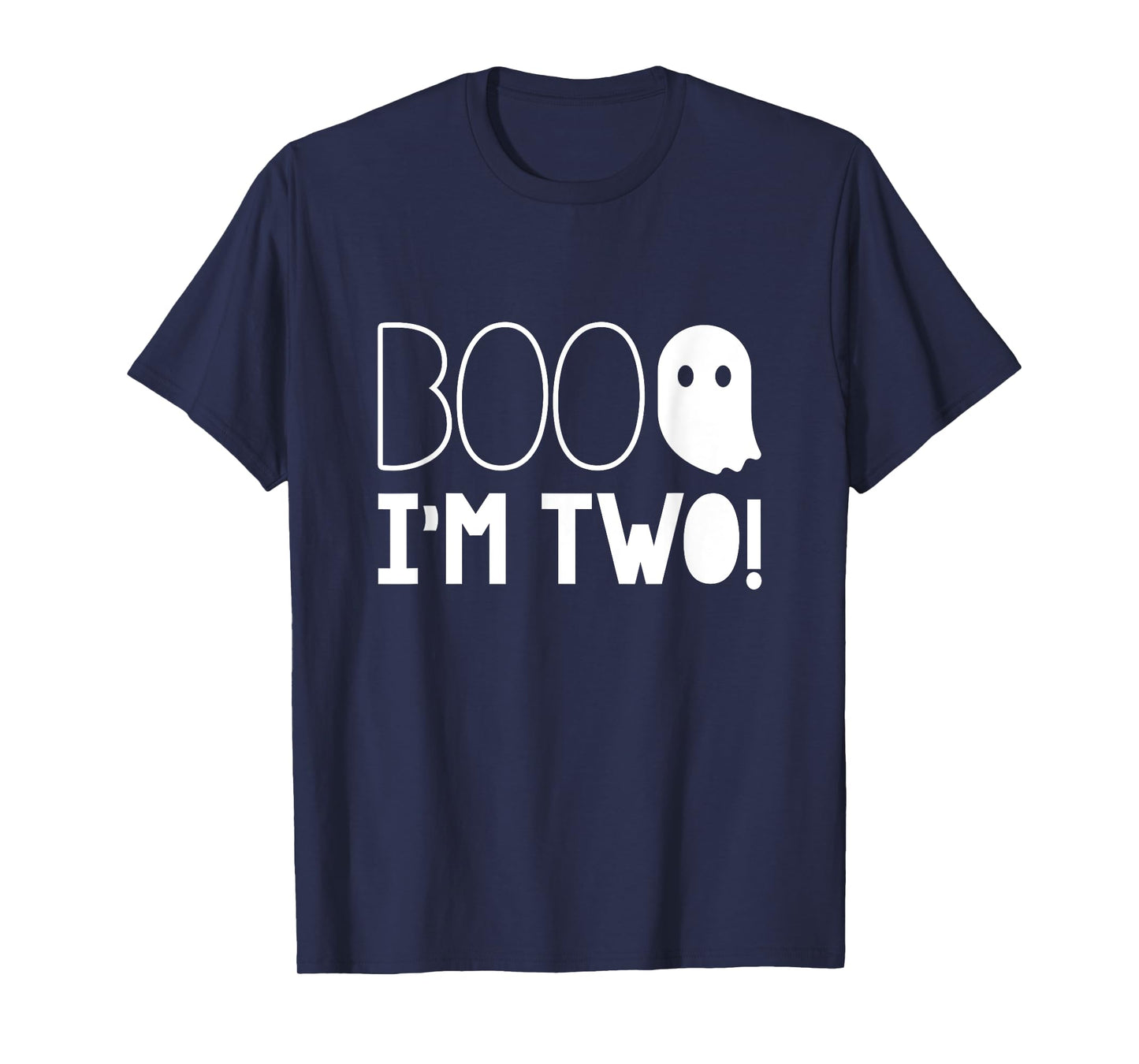 2nd Birthday Two Year Old Boo I'm Two! Halloween Ghost T-Shirt