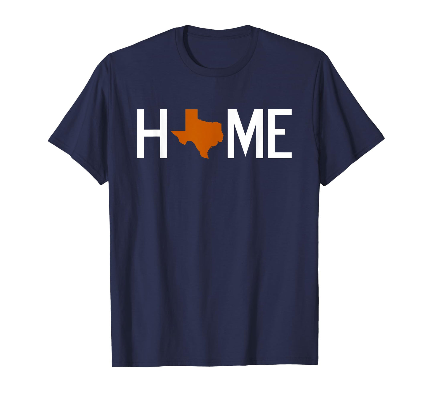 Texas Home Burnt Orange State Outline Texan Pride T-Shirt T-Shirt