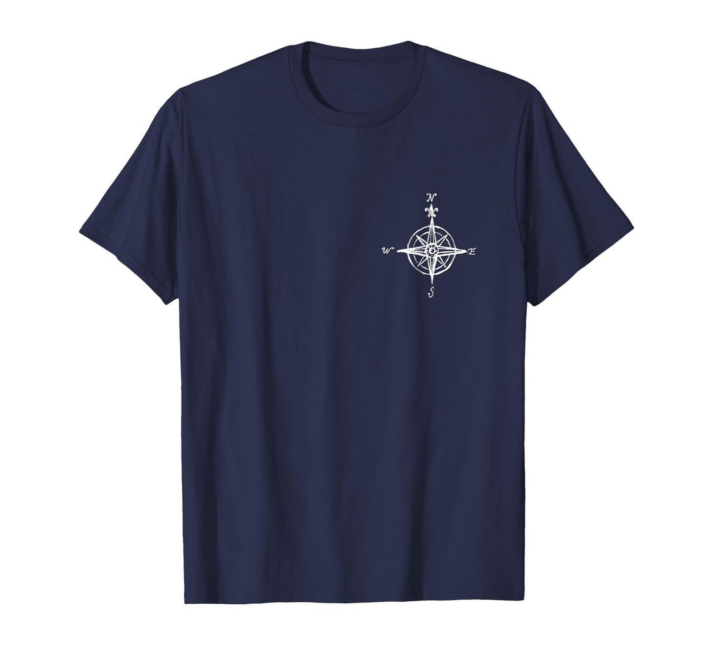 Vintage Pocket Ship Captains Compass Nautical T-Shirt