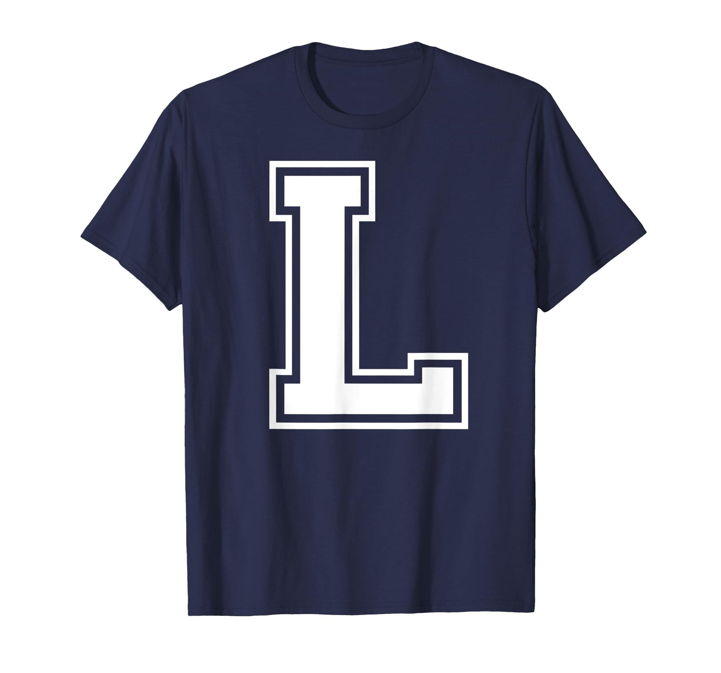 Letter L Capital Alphabet College Varsity Monogram Club T-Shirt
