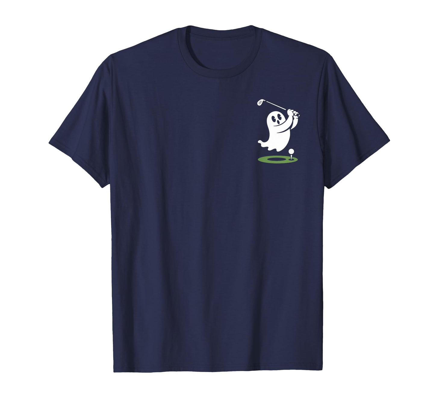Spooky Ghost Playing Golf Retro Halloween Costume Boys Gifts T-Shirt