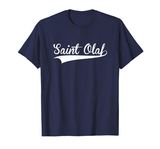 SAINT OLAF Baseball Vintage Retro Font T-Shirt