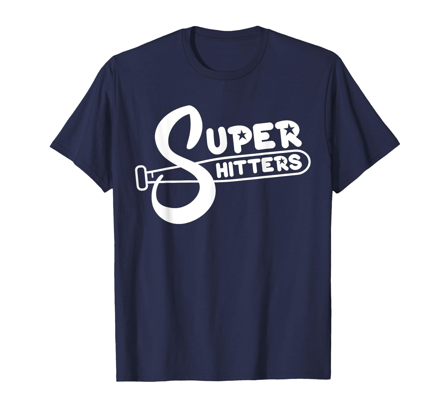 Super Shitters Funny Sports Humor Ironic Baseball Vintage T-Shirt