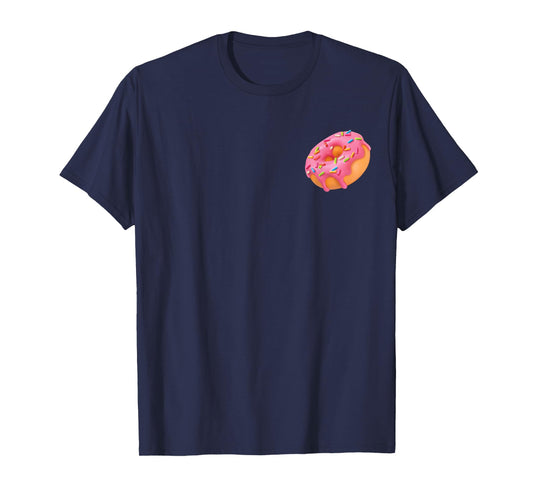 Pink Sprinkle Donut Pocket Doughnut Lovers Funny Foodie Food T-Shirt
