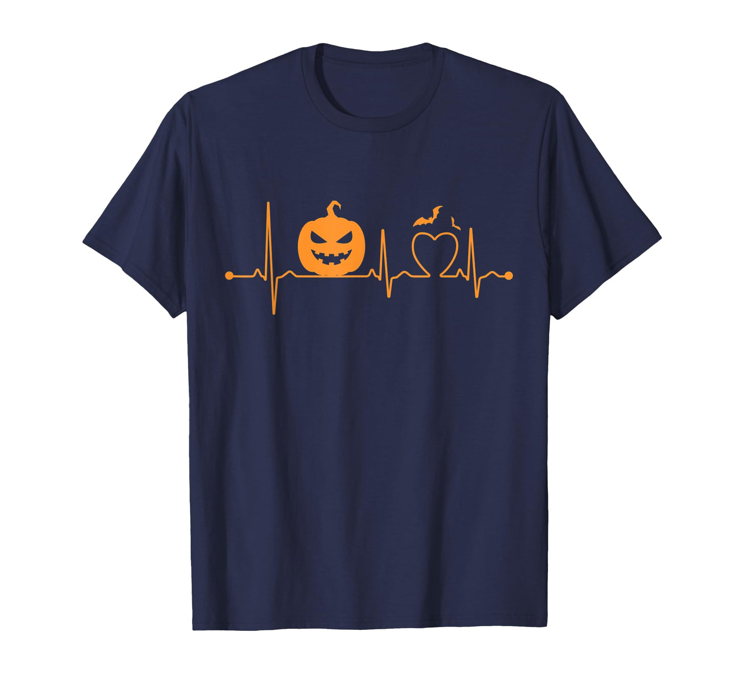 Pumpkin Heartbeat Halloween Nurse Doctor T-Shirt