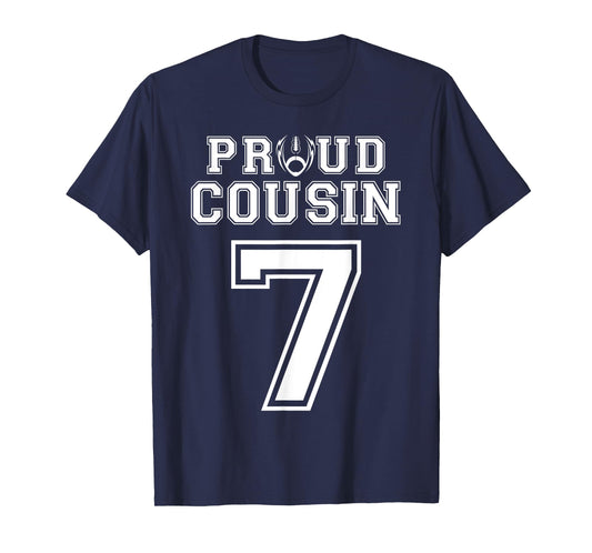 Custom Proud Football Cousin Number 7 Personalized T-Shirt
