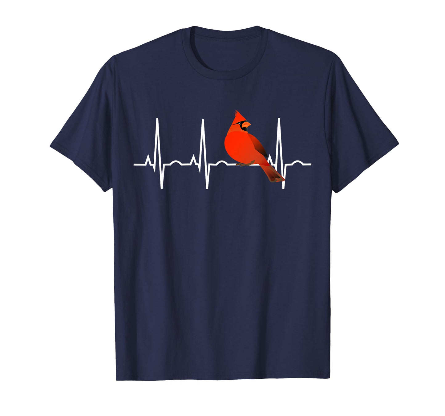 Northern Cardinal Shirt - Cardinal Heartbeat Birder T-Shirt T-Shirt