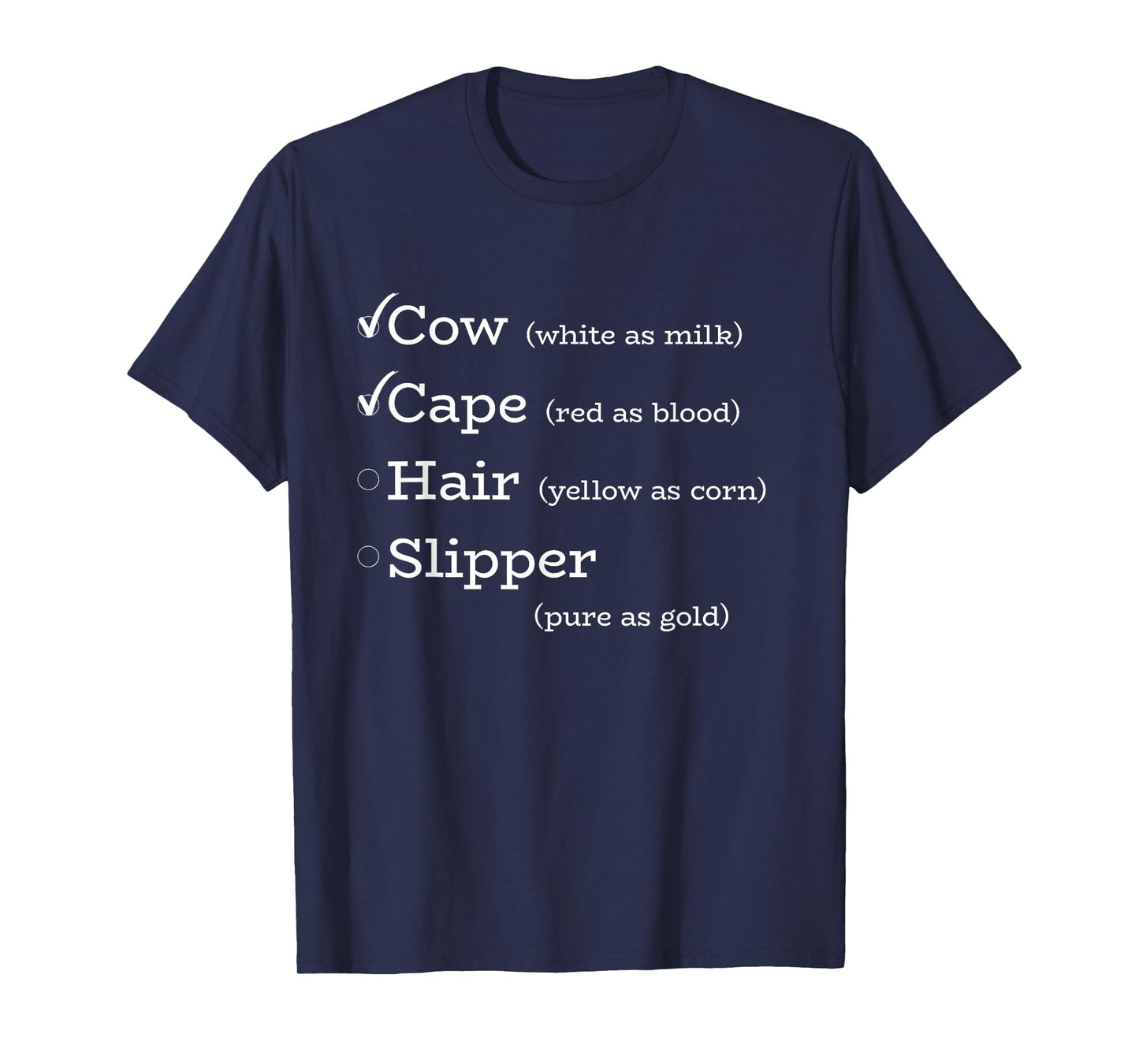 Cow Cape Hair Slipper Musical Theatre Tee T-Shirt