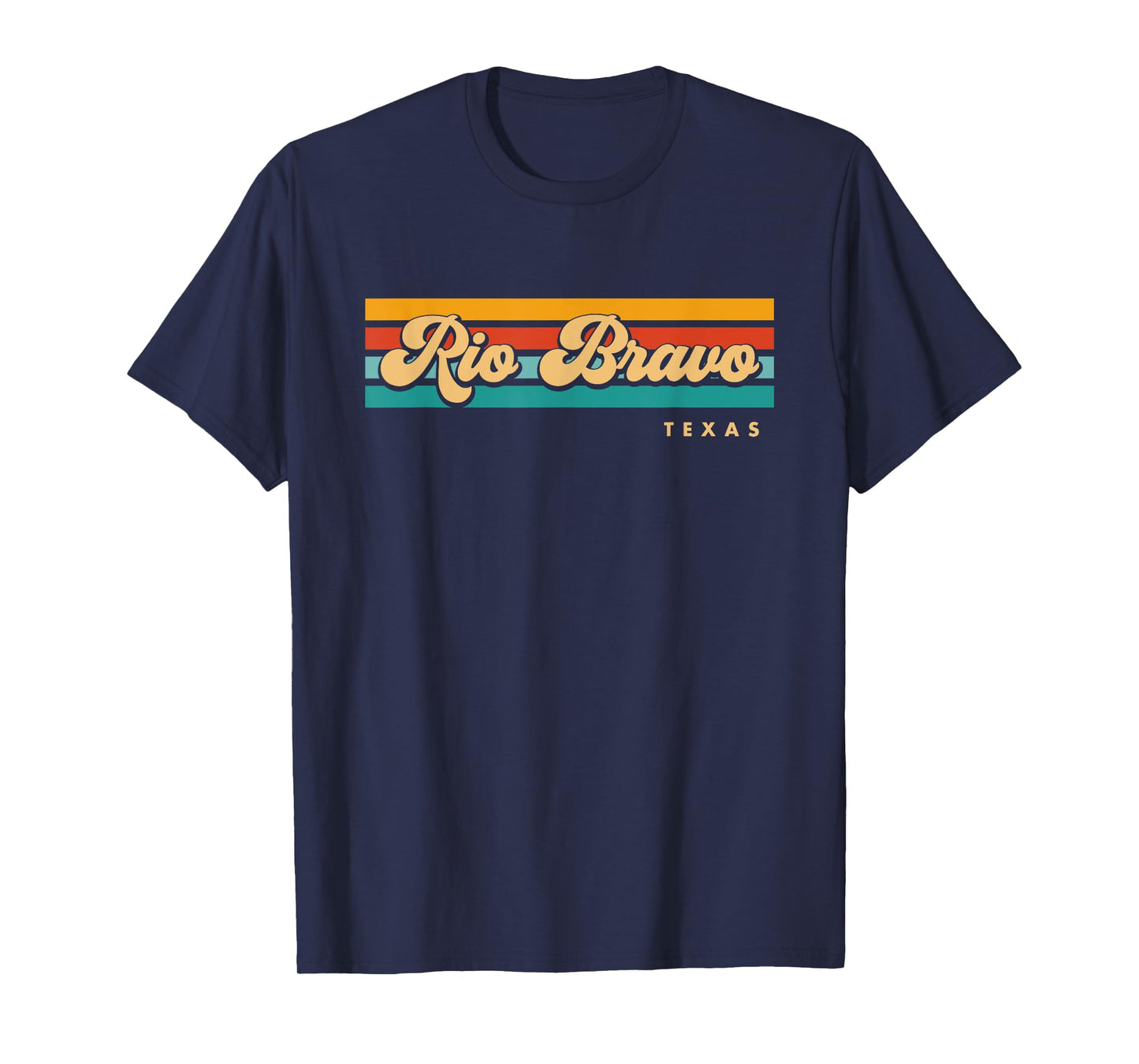 Vintage Sunset Stripes Rio Bravo, Texas T-Shirt