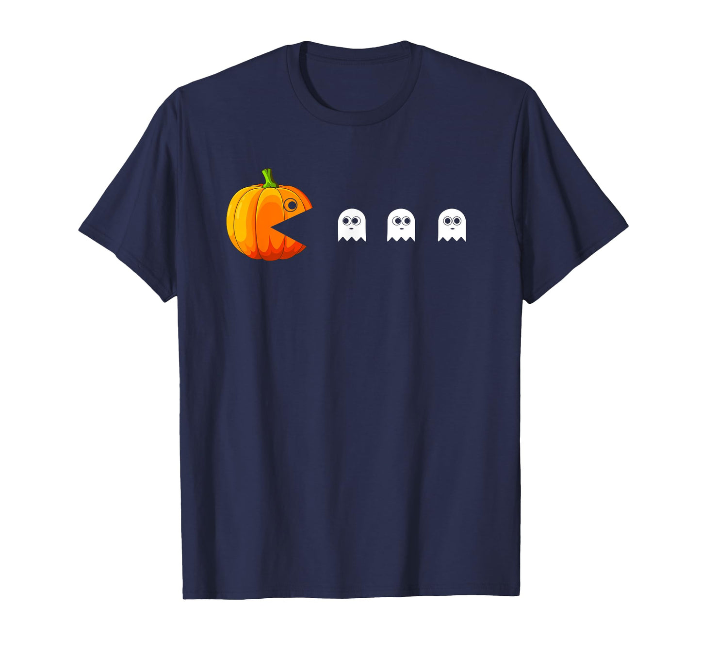 Funny Pumpkin Eating Ghosts Halloween For Boys Girls Kids T-Shirt