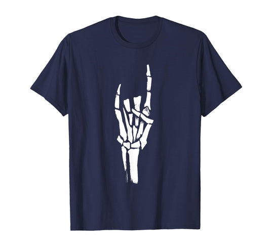 Rock On Skeleton Hand T-Shirt